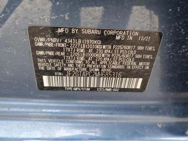 JF2GTAPC2MH685316 Subaru Crosstrek  12