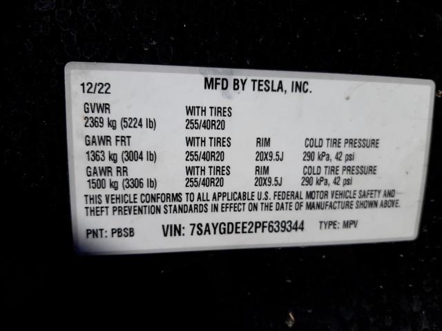 2023 TESLA MODEL Y - 7SAYGDEE2PF639344