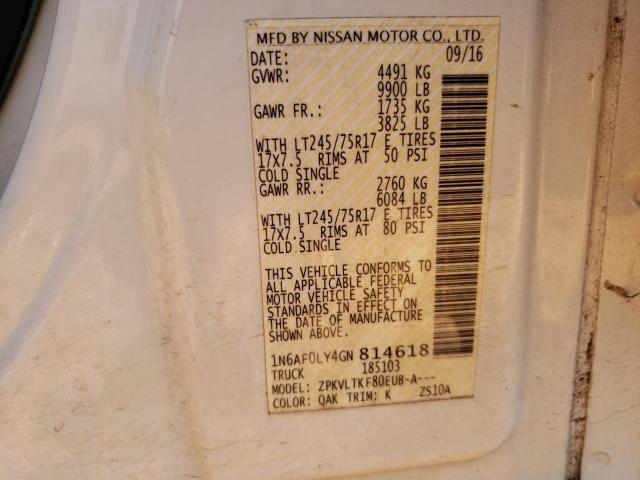 2016 NISSAN NV 2500 S - 1N6AF0LY4GN814618