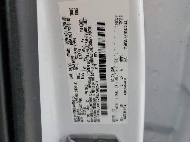 2014 Ford Escape S VIN: 1FMCU0F72EUA92570 Lot: 44951964