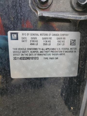 2017 CHEVROLET IMPALA PRE 2G1145S32H9181013