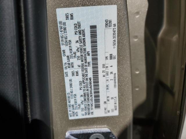 2017 FORD ESCAPE TIT - 1FMCU0J93HUA09046