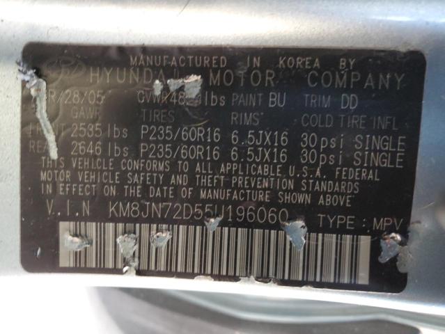 2005 Hyundai Tucson Gls VIN: KM8JN72D55U196060 Lot: 44918154