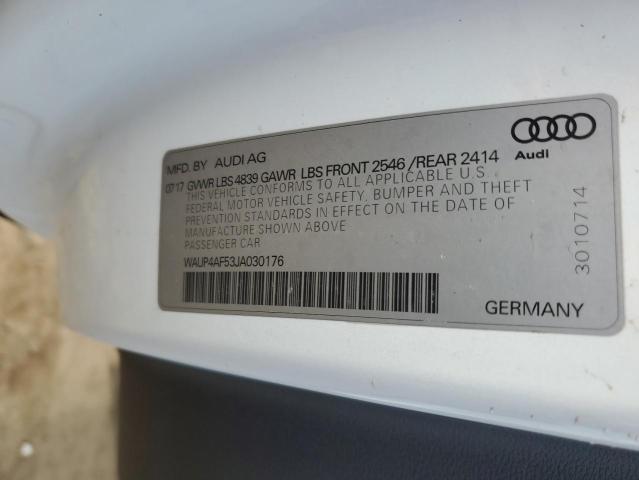 2018 AUDI S5 PREMIUM WAUP4AF53JA030176