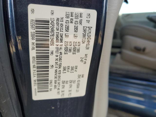 2007 Dodge Grand Caravan Se VIN: 1D4GP24R67B194856 Lot: 43350304