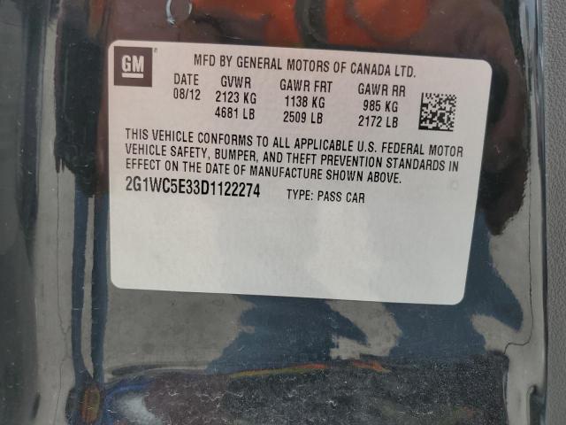 2013 Chevrolet Impala Ltz VIN: 2G1WC5E33D1122274 Lot: 51521884