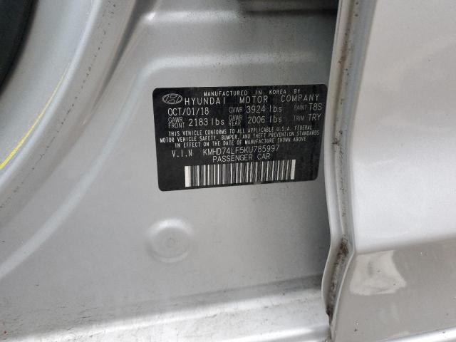 2019 HYUNDAI ELANTRA SE KMHD74LF5KU785997