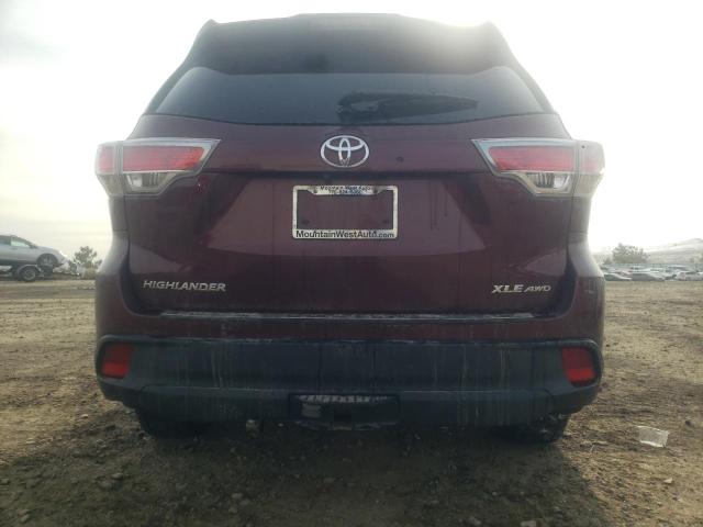 VIN 5TDJKRFH9FS081313 2015 Toyota Highlander, Xle no.6