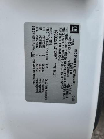 2009 Chevrolet Silverado C1500 Lt VIN: 1GCEC29J79Z172927 Lot: 44893984