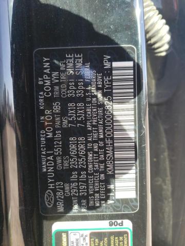 2013 Hyundai Santa Fe Gls VIN: KM8SM4HF0DU006825 Lot: 51134914