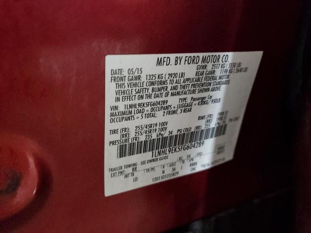 2015 LINCOLN MKS 1LNHL9EK5FG604289
