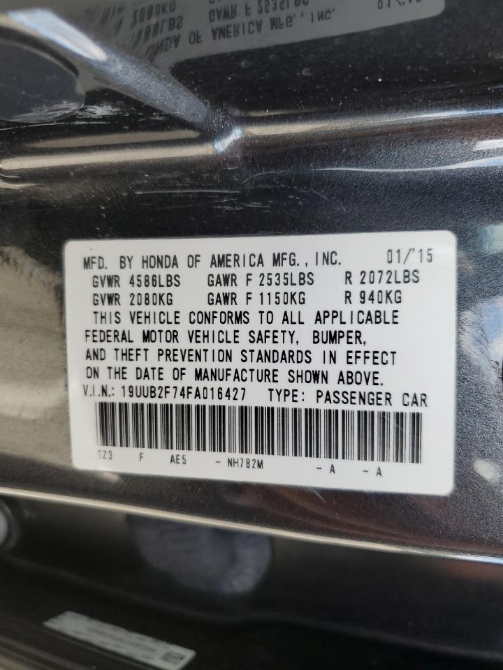 19UUB2F74FA016427 2015 Acura Tlx Advance