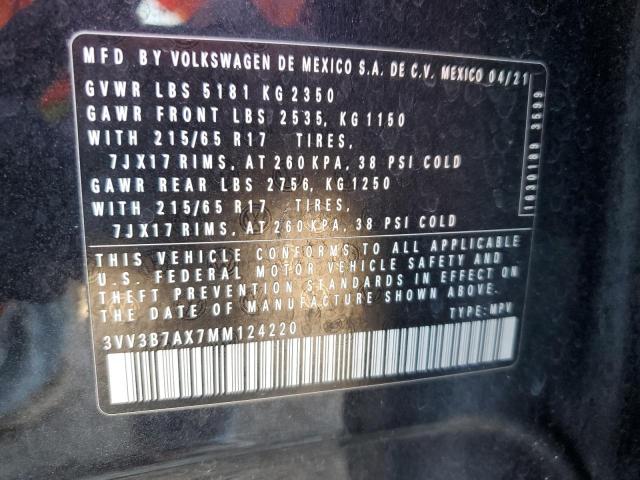 2021 VOLKSWAGEN TIGUAN SE 3VV3B7AX7MM124220