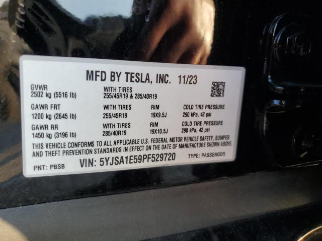 2023 TESLA MODEL S 5YJSA1E59PF529720