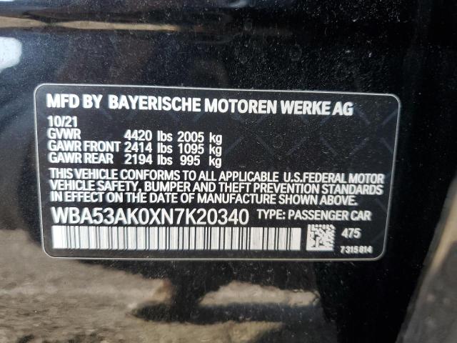 VIN WBA53AK0XN7K20340 2022 BMW 2 Series, 228I no.12