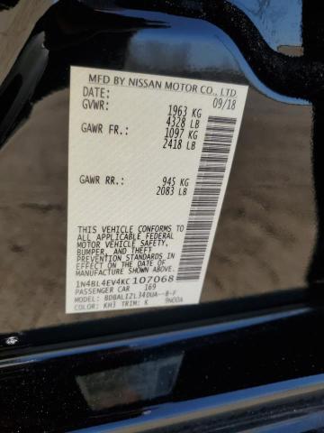 2019 NISSAN ALTIMA SL 1N4BL4EV4KC107068