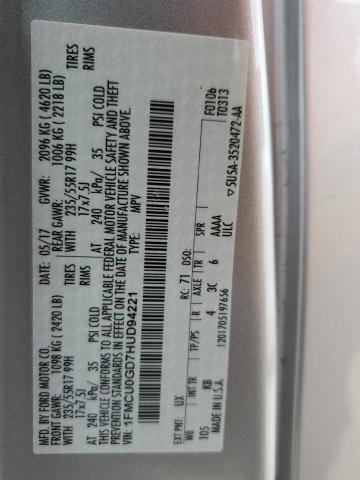 1FMCU0GD7HUD94221 2017 FORD ESCAPE - Image 12