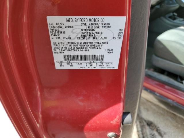 2006 Ford Escape Xls VIN: 1FMYU02Z86KA04681 Lot: 41941704