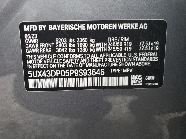 2023 BMW X3 SDRIVE3 5UX43DP05P9S93646