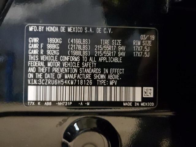 2019 HONDA HR-V EX 3CZRU6H54KM718126