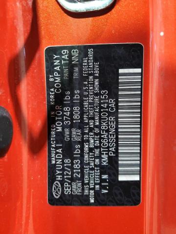 2019 HYUNDAI VELOSTER B - KMHTG6AF8KU014153