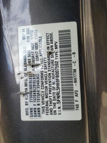 2015 HONDA ODYSSEY 5FNRL5H69FB007592