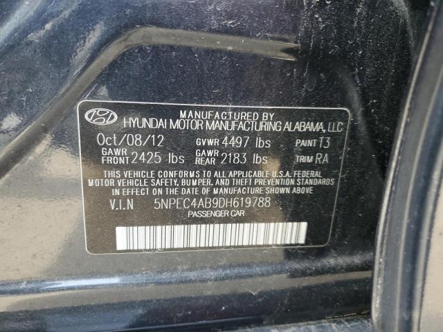 2013 Hyundai Sonata Se VIN: 5NPEC4AB9DH619788 Lot: 44863404