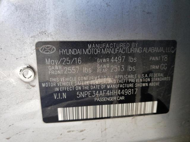 2017 HYUNDAI SONATA SPO - 5NPE34AF4HH449817