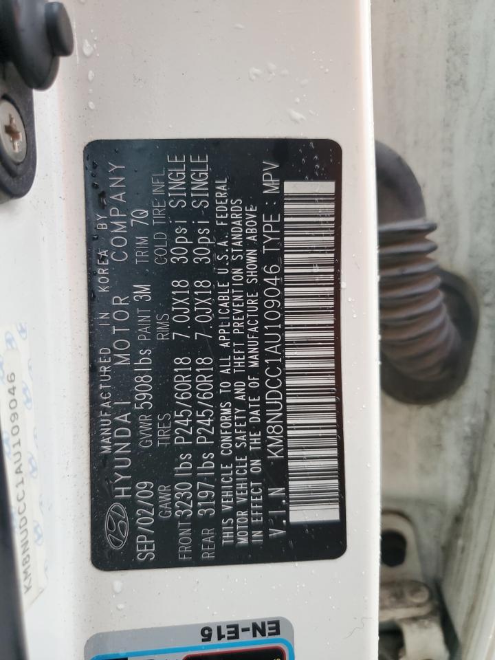 KM8NUDCC1AU109046 2010 Hyundai Veracruz Gls