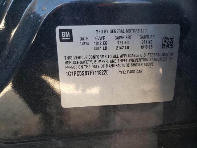 2015 CHEVROLET CRUZE LT 1G1PC5SB7F7118220
