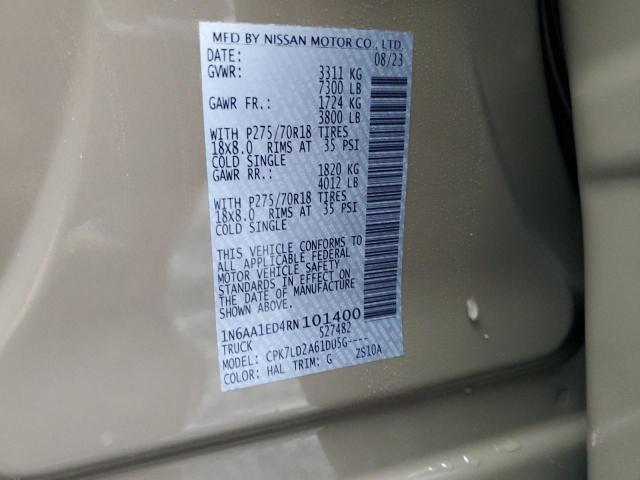 2024 NISSAN TITAN PRO- - 1N6AA1ED4RN101400