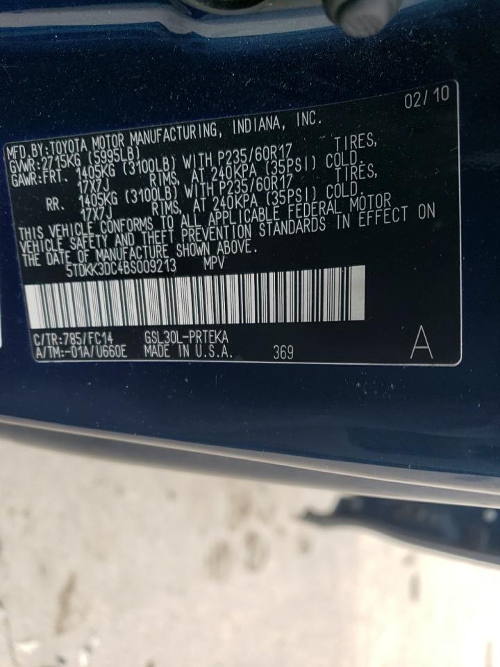 5TDKK3DC4BS009213 2011 Toyota Sienna Le