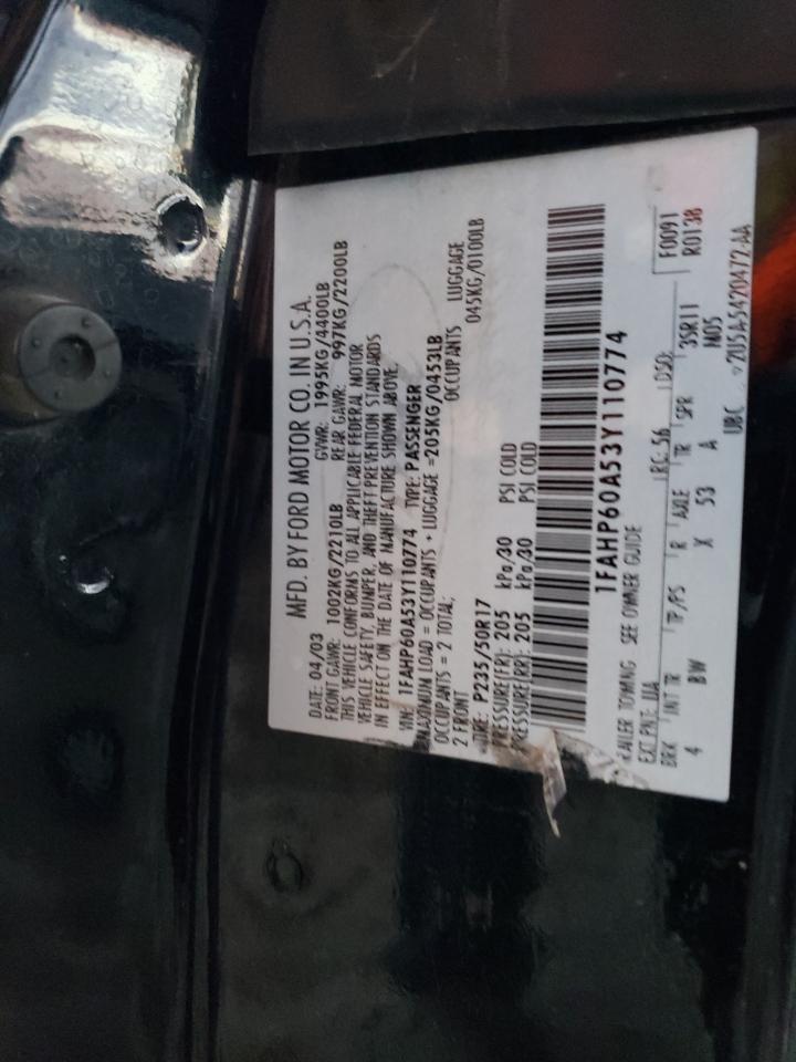 1FAHP60A53Y110774 2003 Ford Thunderbird