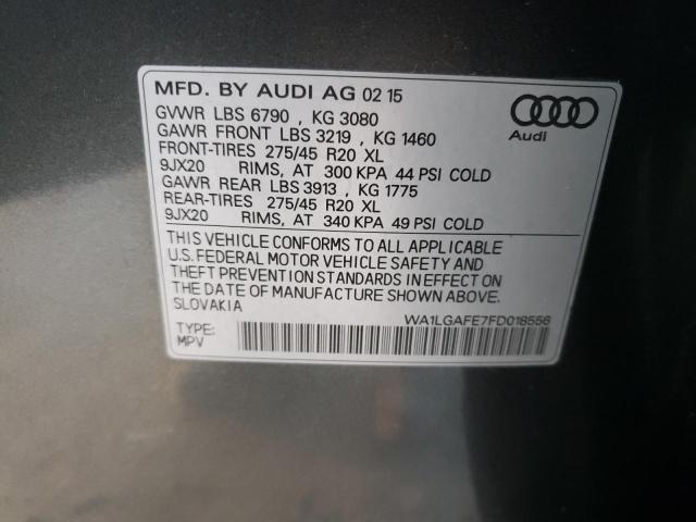 WA1LGAFE7FD018556 2015 AUDI Q7, photo no. 13