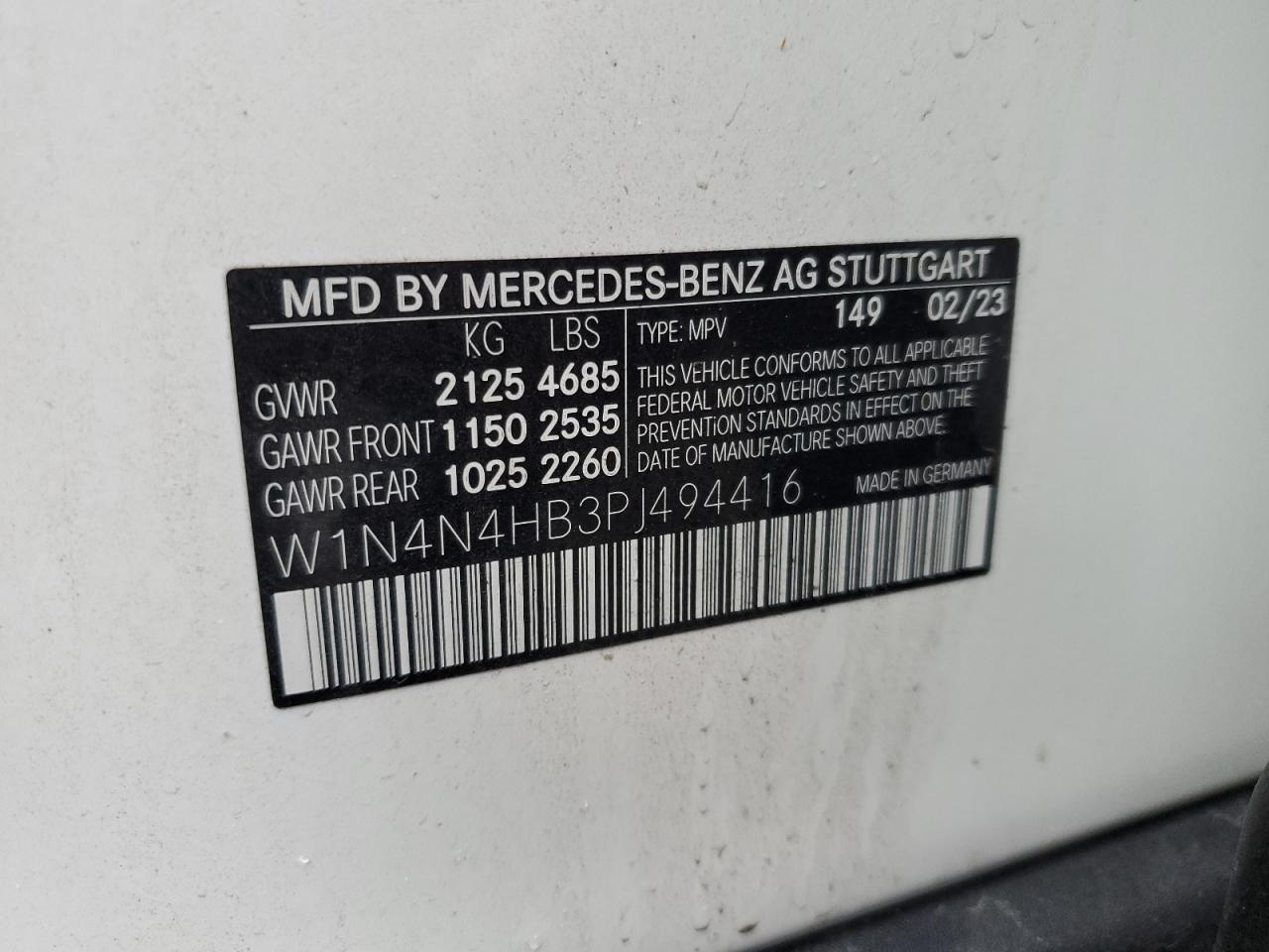 W1N4N4HB3PJ494416 2023 Mercedes-Benz Gla 250 4Matic