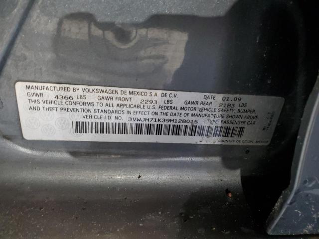 2009 Volkswagen Jetta S VIN: 3VWJM71K39M128015 Lot: 42812244