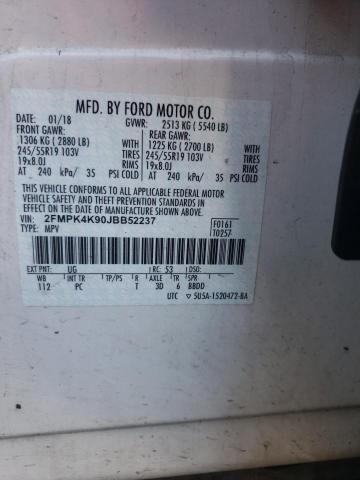 2FMPK4K90JBB52237 2018 FORD EDGE, photo no. 13