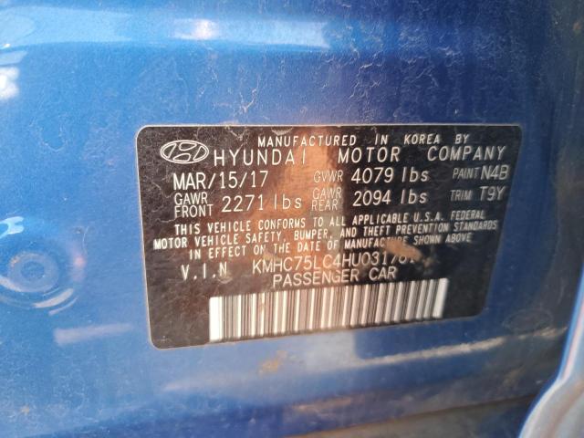 2017 HYUNDAI IONIQ SEL - KMHC75LC4HU031781