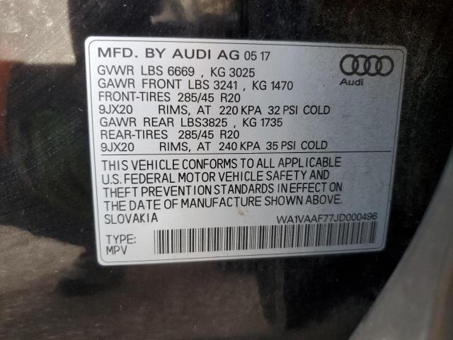 Lot #2339921276 2018 AUDI Q7 PRESTIG salvage car