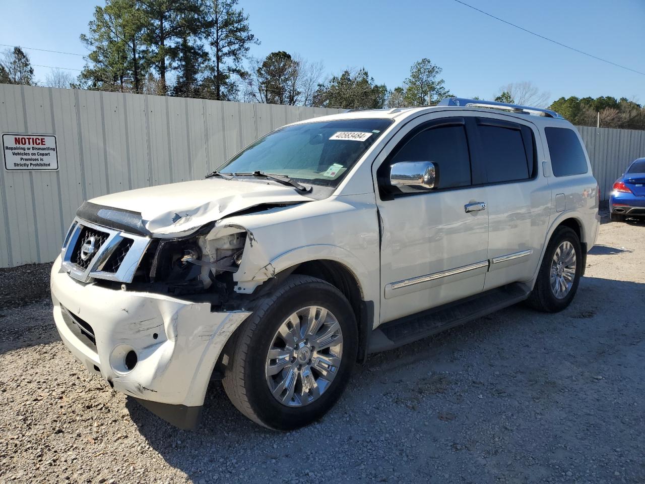 2015 Nissan Armada at LA Greenwell Springs Copart lot 40583484