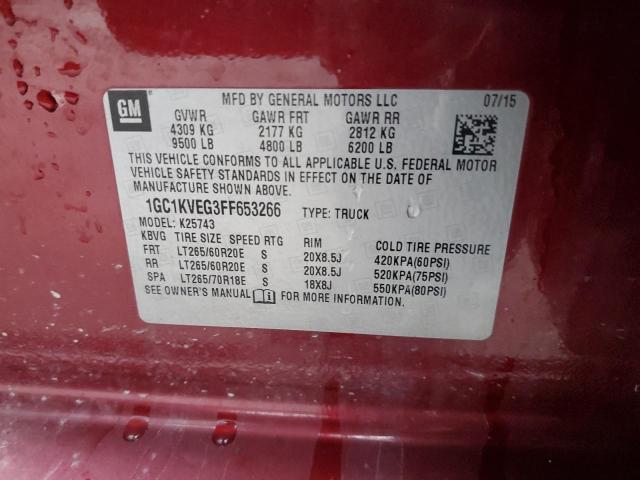 2015 CHEVROLET C/K1500 - 1GC1KVEG3FF653266