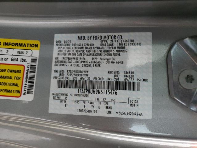 2022 FORD MUSTANG 1FATP8UH9N5115476