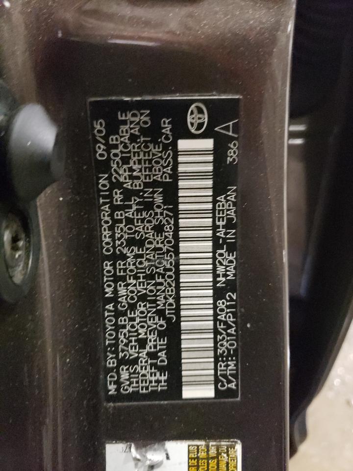 jtdkb20u557048271 JTDKB20U557048271 2005 Toyota Prius