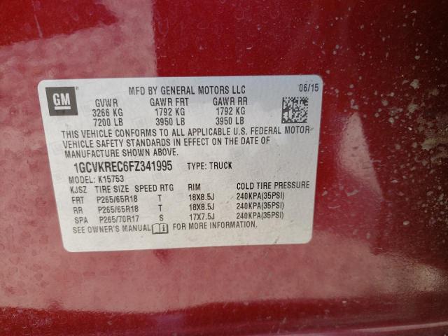 2015 Chevrolet Silverado K1500 Lt VIN: 1GCVKREC6FZ341995 Lot: 41872224