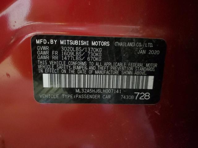2020 MITSUBISHI MIRAGE LE ML32A5HJ6LH007141