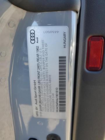 2018 AUDI TT RS WUACSAFV4J1901810
