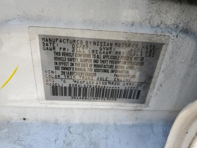 2022 NISSAN SENTRA SV 3N1AB8CVXNY269028