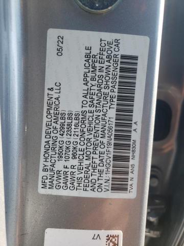 2022 HONDA ACCORD LX 1HGCV1F19NA056171