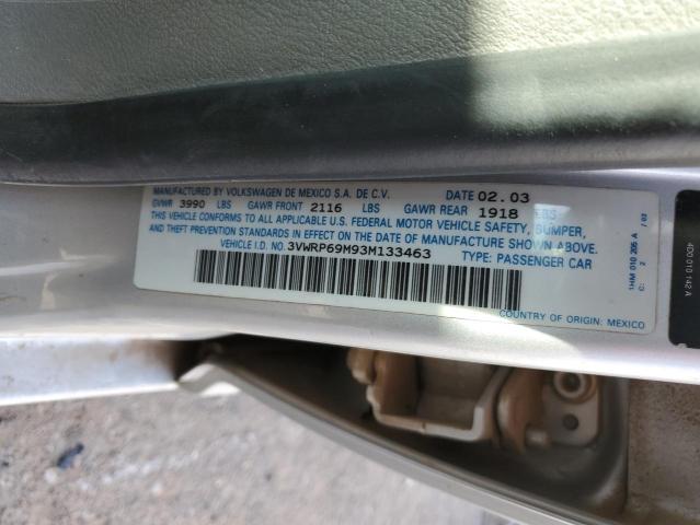 2003 Volkswagen Jetta Gl Tdi VIN: 3VWRP69M93M133463 Lot: 44039184