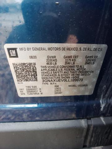 2020 CHEVROLET EQUINOX LT 3GNAXUEV0LL320073